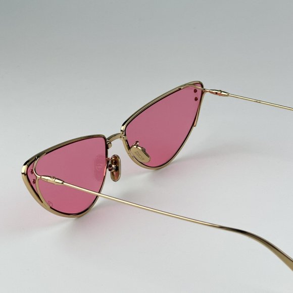 Dior MISSDIOR B1U B0N0 BRAND NEW Sunglasses Gold Pink Unisex Metal Cat Eye - Picture 12 of 14